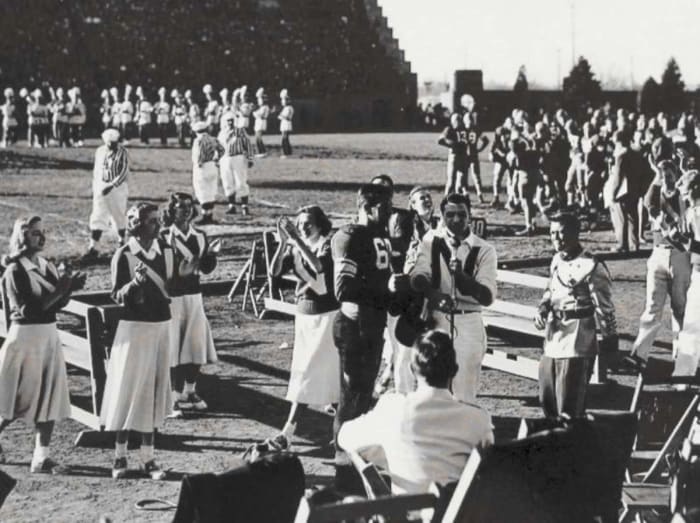Tom Novak's last game 1949 halftime ceremony Nebraska vs Colorado football
